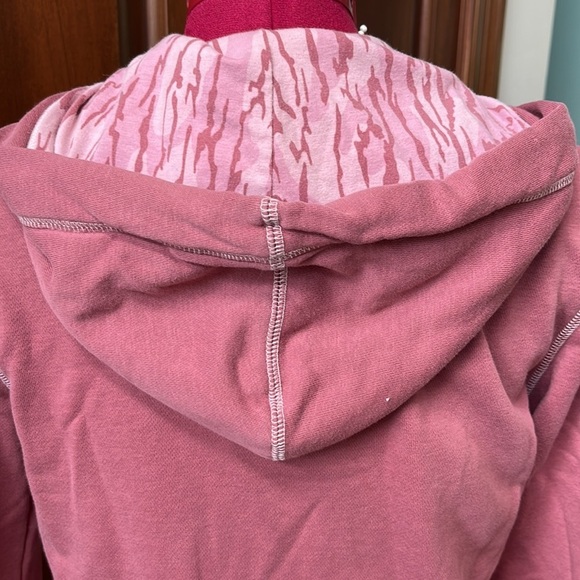 Mossy Oak    French Terry   Full zip Hoodie EUC   Dusty Rose/White    Size S - Picture 10 of 16